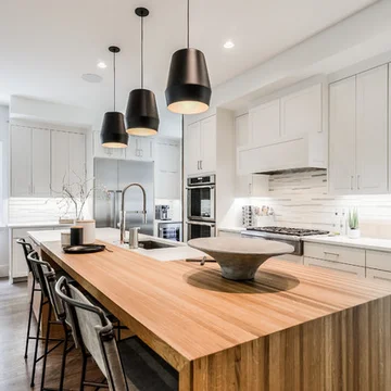 Mixed materials in kitchen remodel in Houston