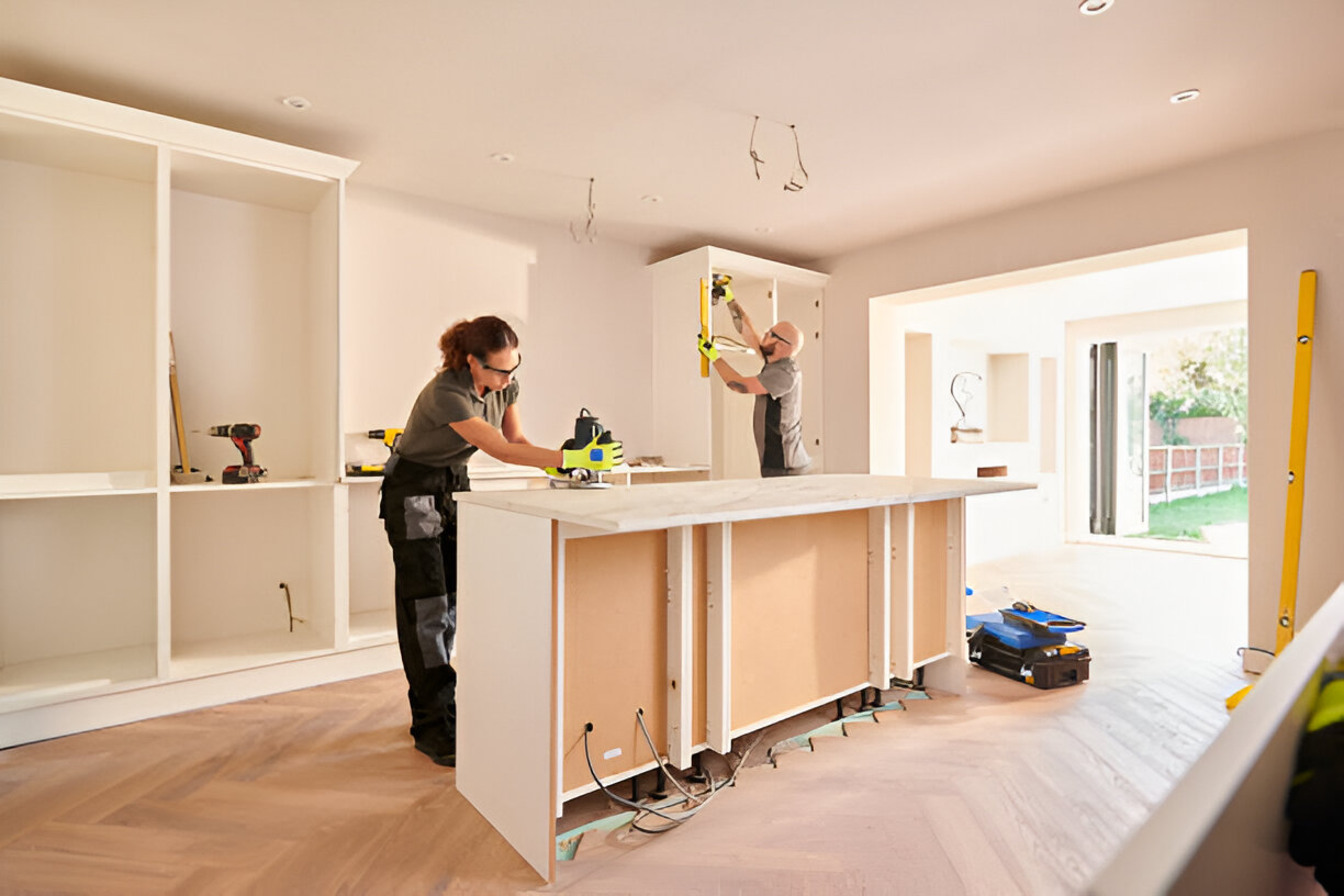 Kitchen renovation rough-in work
